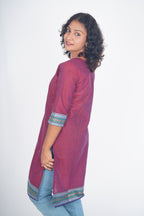 Madurai Maroon Chettinad Cotton Kurthi