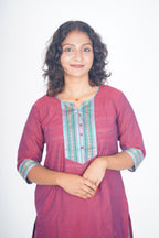 Madurai Maroon Chettinad Cotton Kurthi