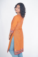 Burned Orange Chettinad Cotton Kurti
