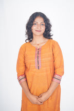 Burned Orange Chettinad Cotton Kurti