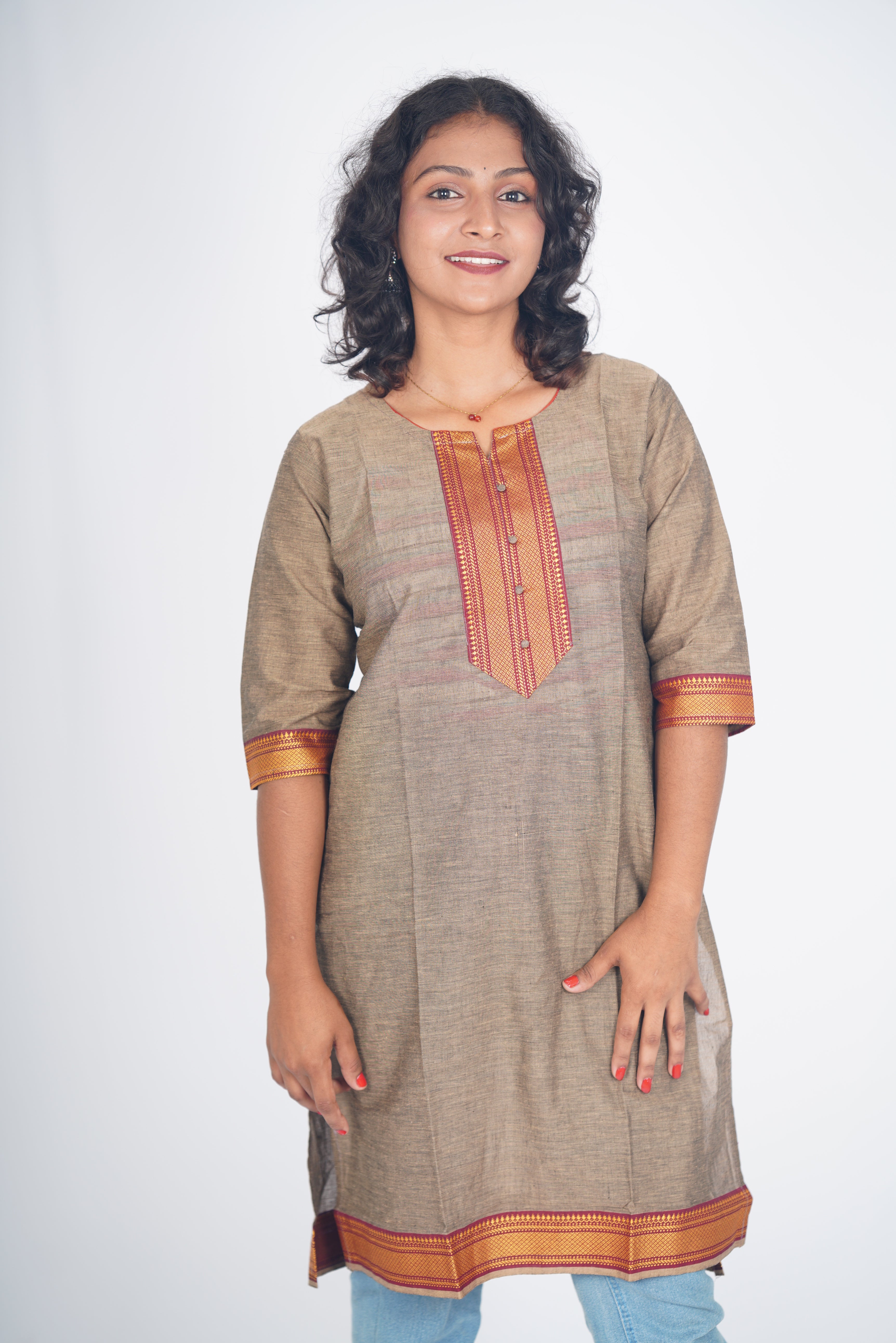 The Antique Bronze Chettinad Kurti