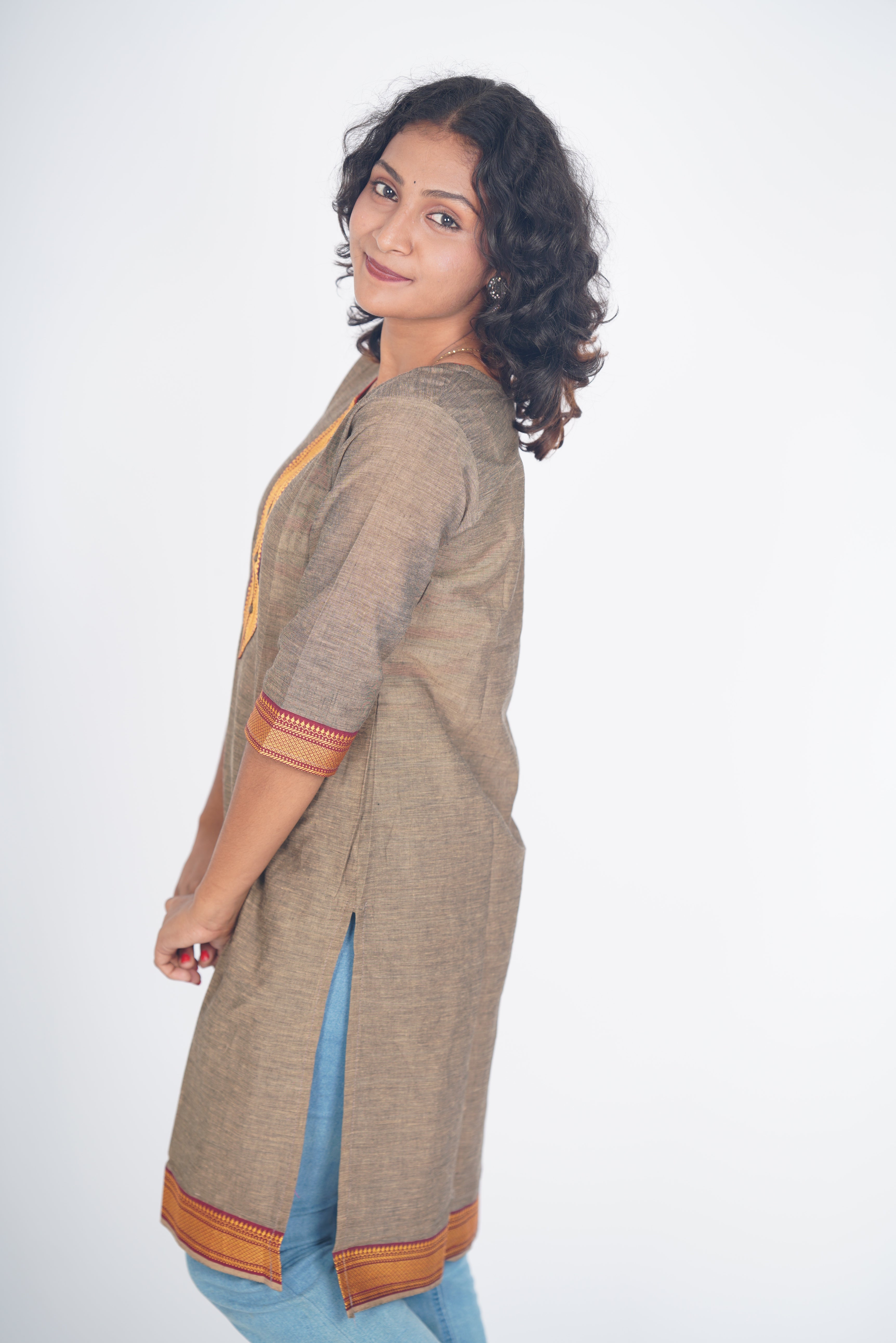 The Antique Bronze Chettinad Kurti