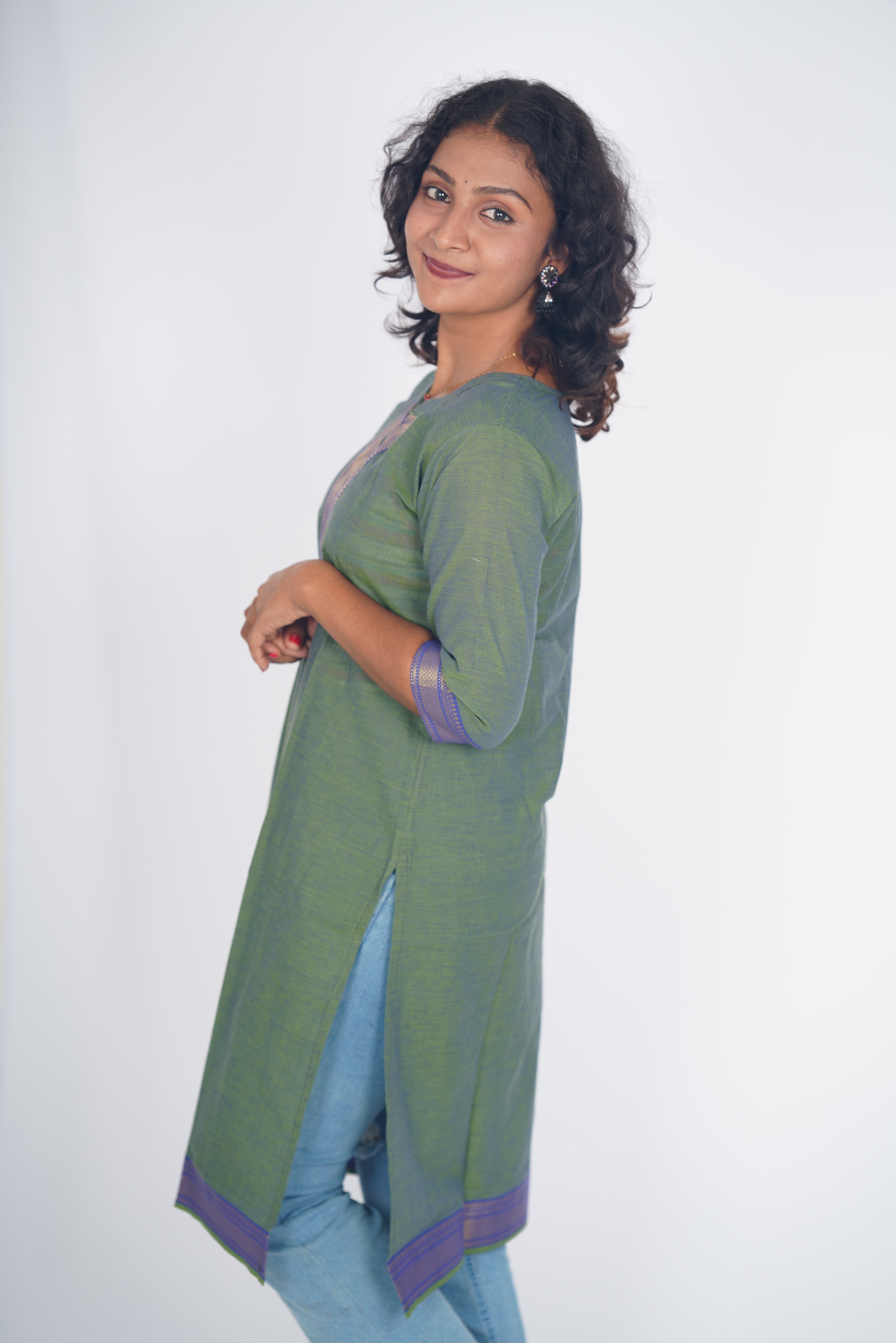 The Malabar Moss Chettinad Cotton Kurti