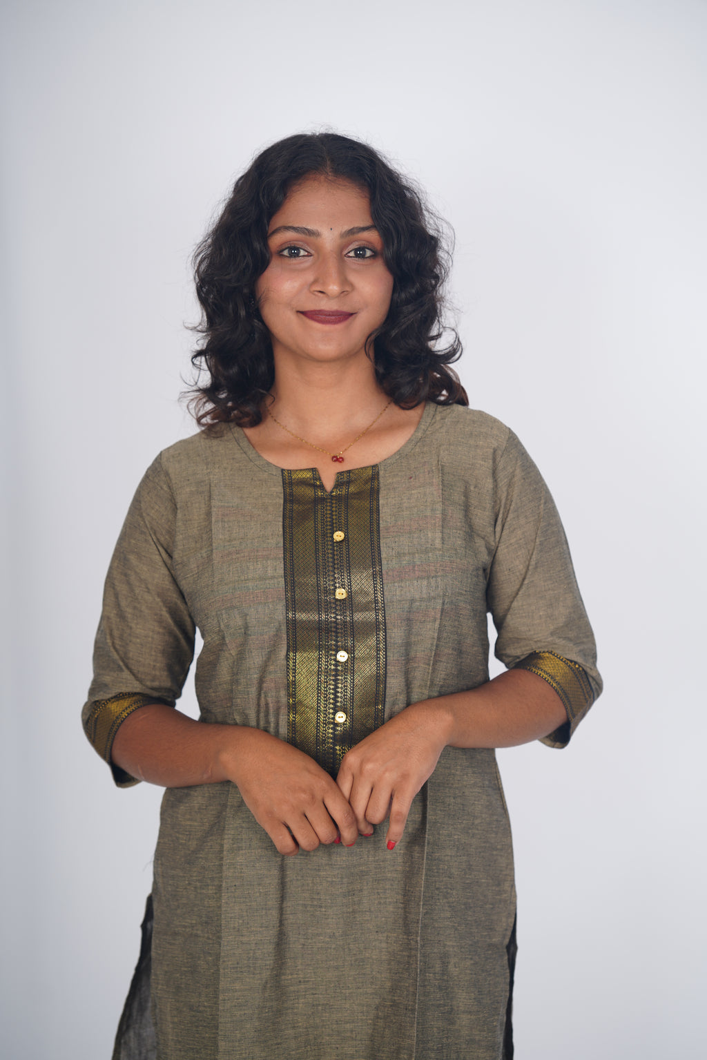 Olive Slate Handloom Cotton