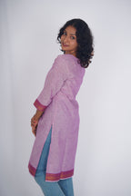 Orchid Zari Chettinad Kurthi