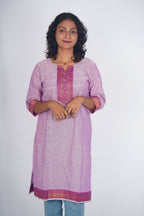 Orchid Zari Chettinad Kurthi