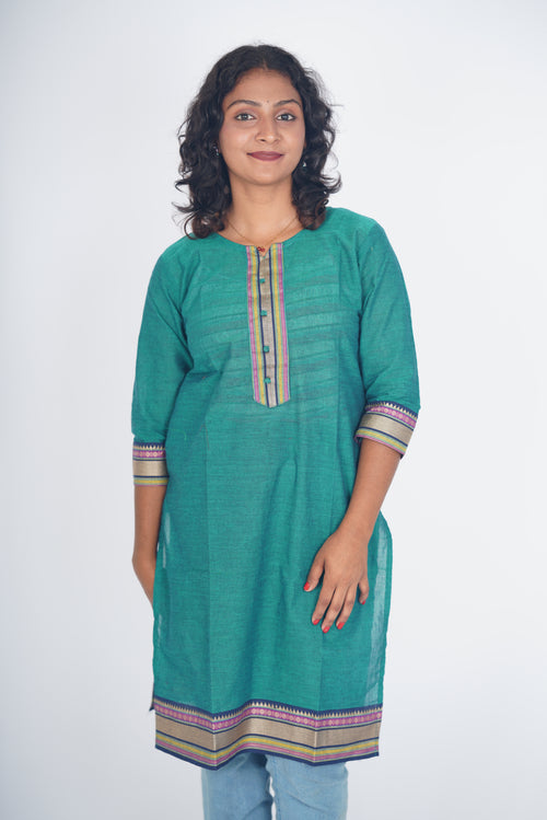 Kaveri Teal Chettinad Cotton