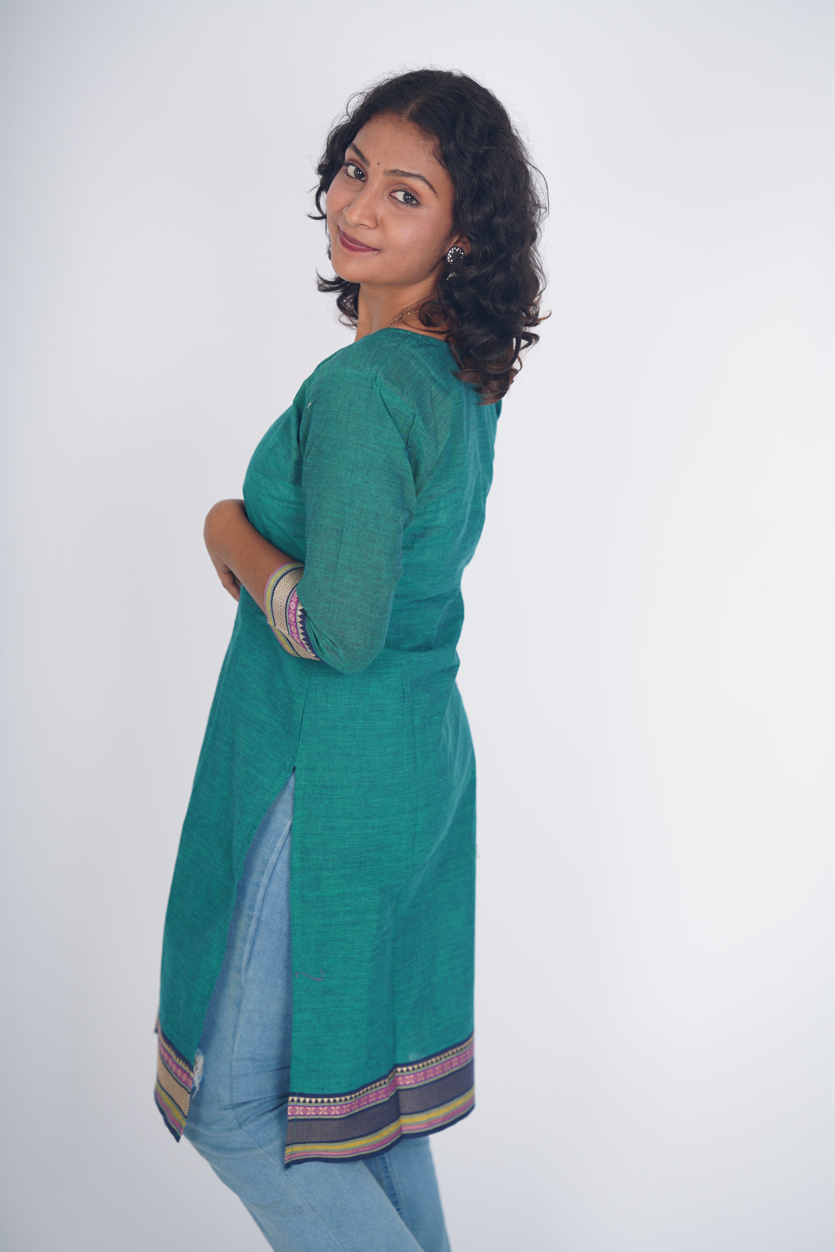 Kaveri Teal Chettinad Cotton