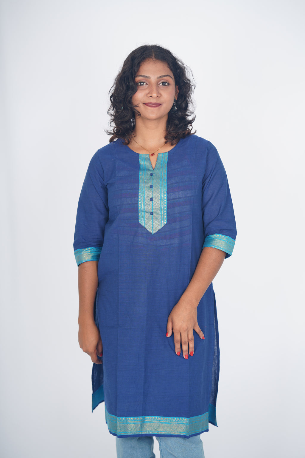 Midnight Monsoon Cettinad Cotton Kurti