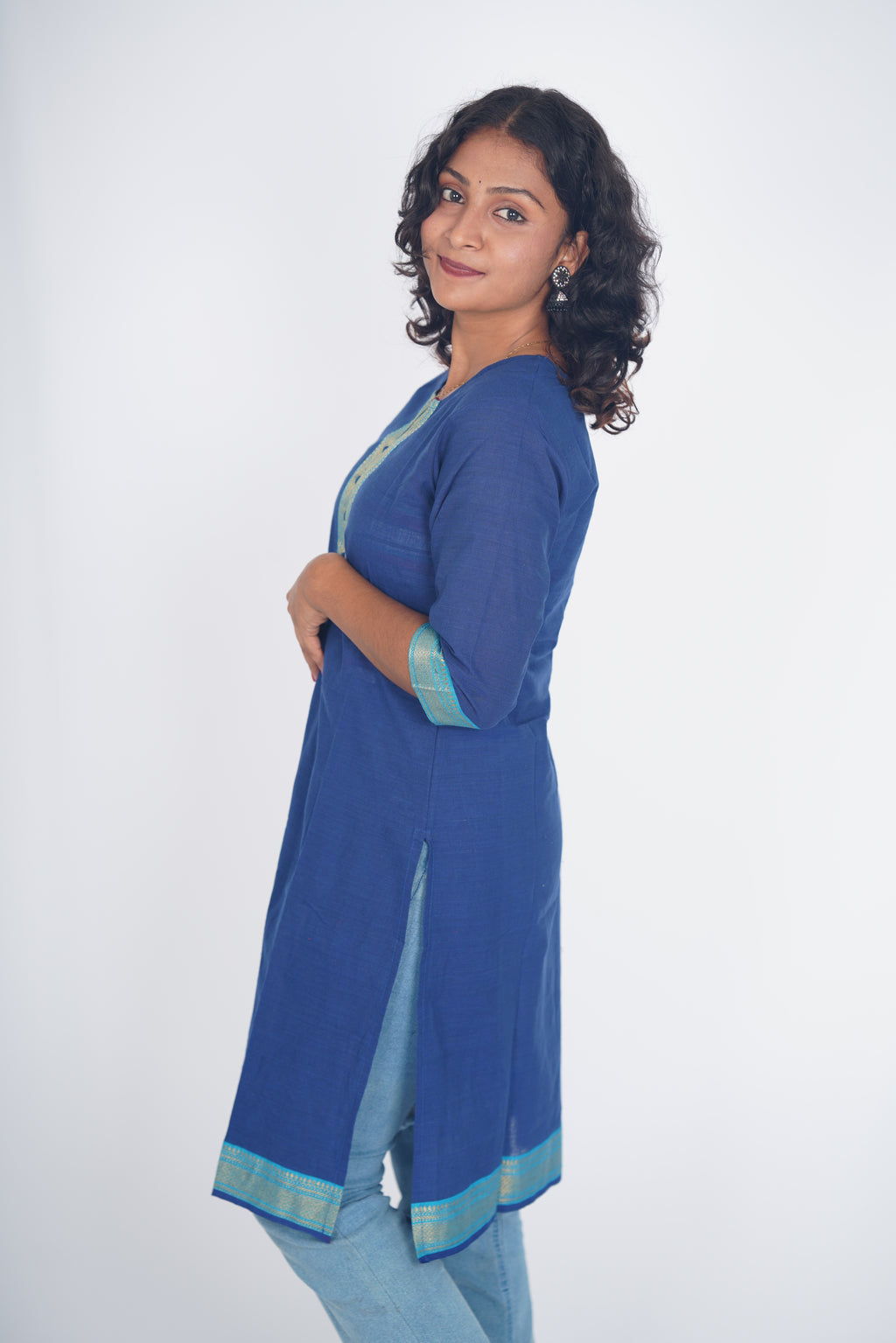 Midnight Monsoon Cettinad Cotton Kurti