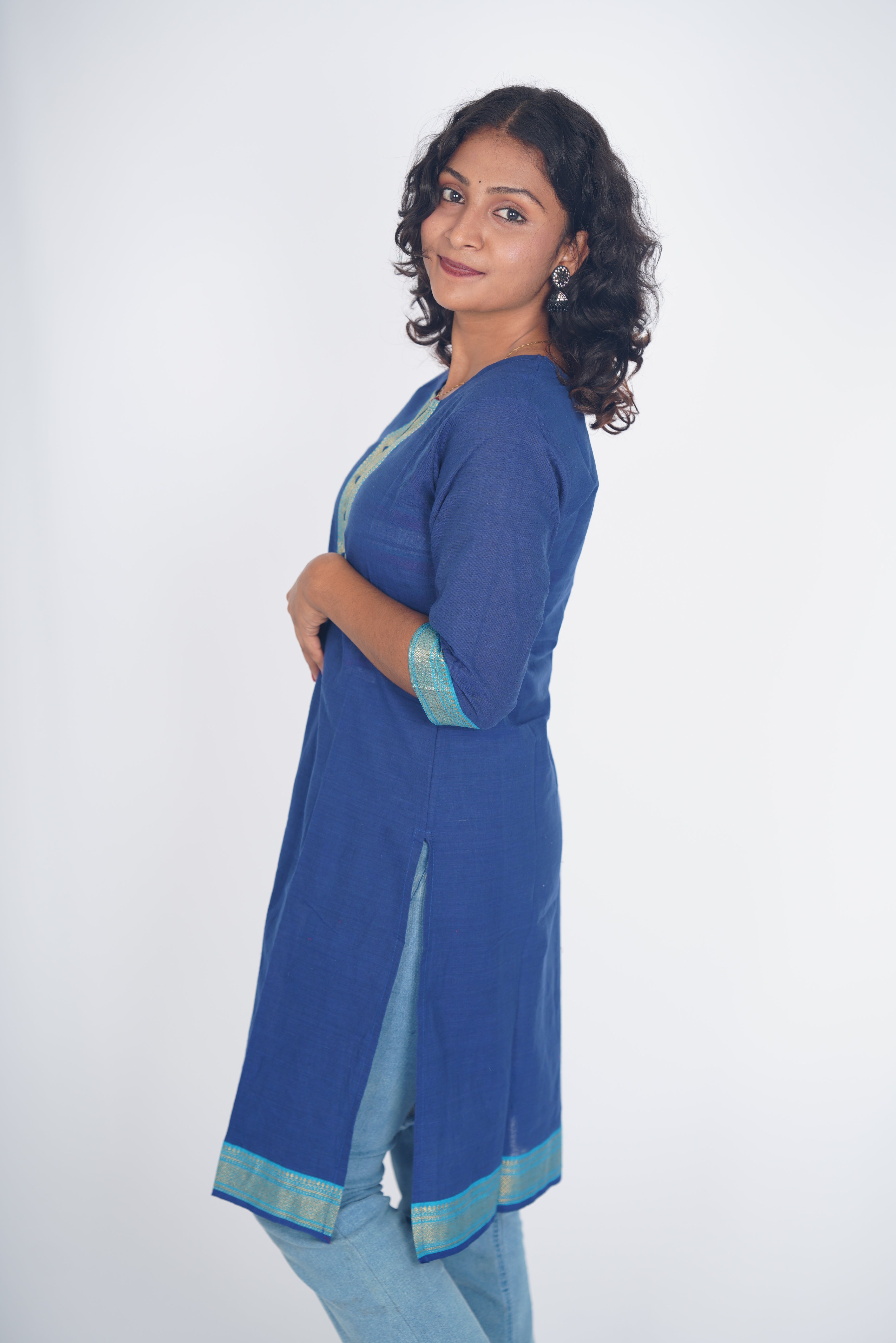 Midnight Monsoon Cettinad Cotton Kurti