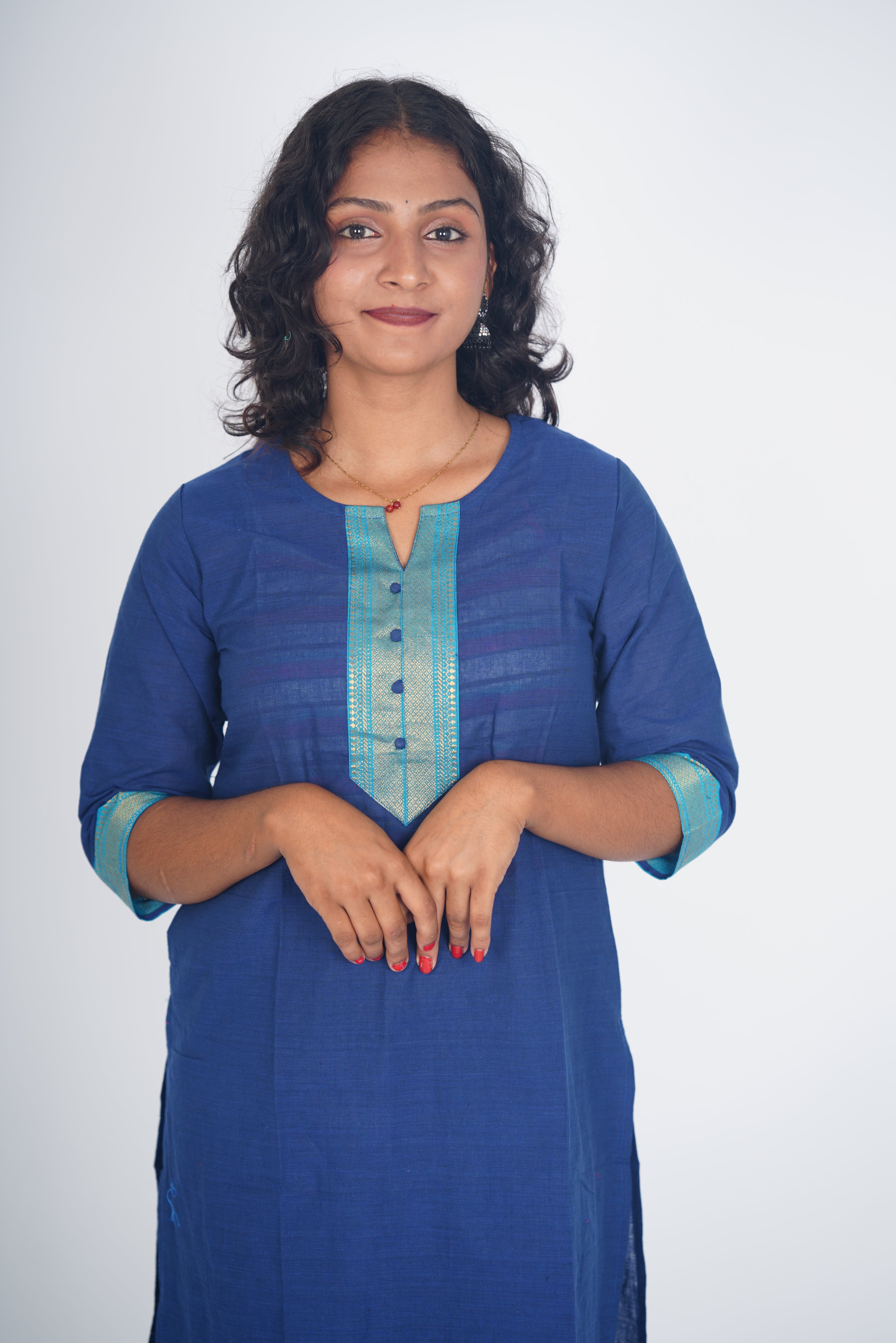 Midnight Monsoon Cettinad Cotton Kurti
