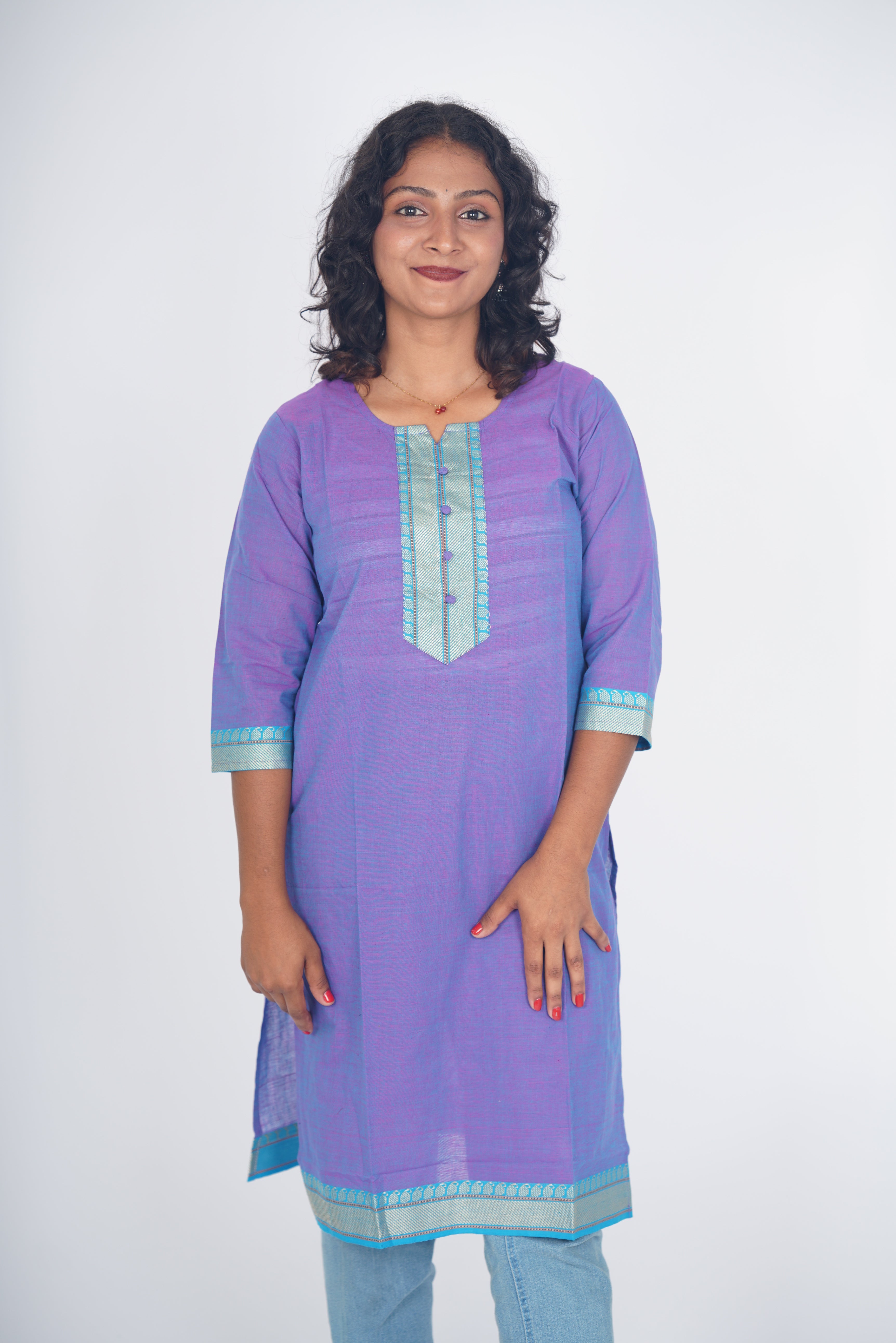 The Twilight Iris Chettinad Kurthi