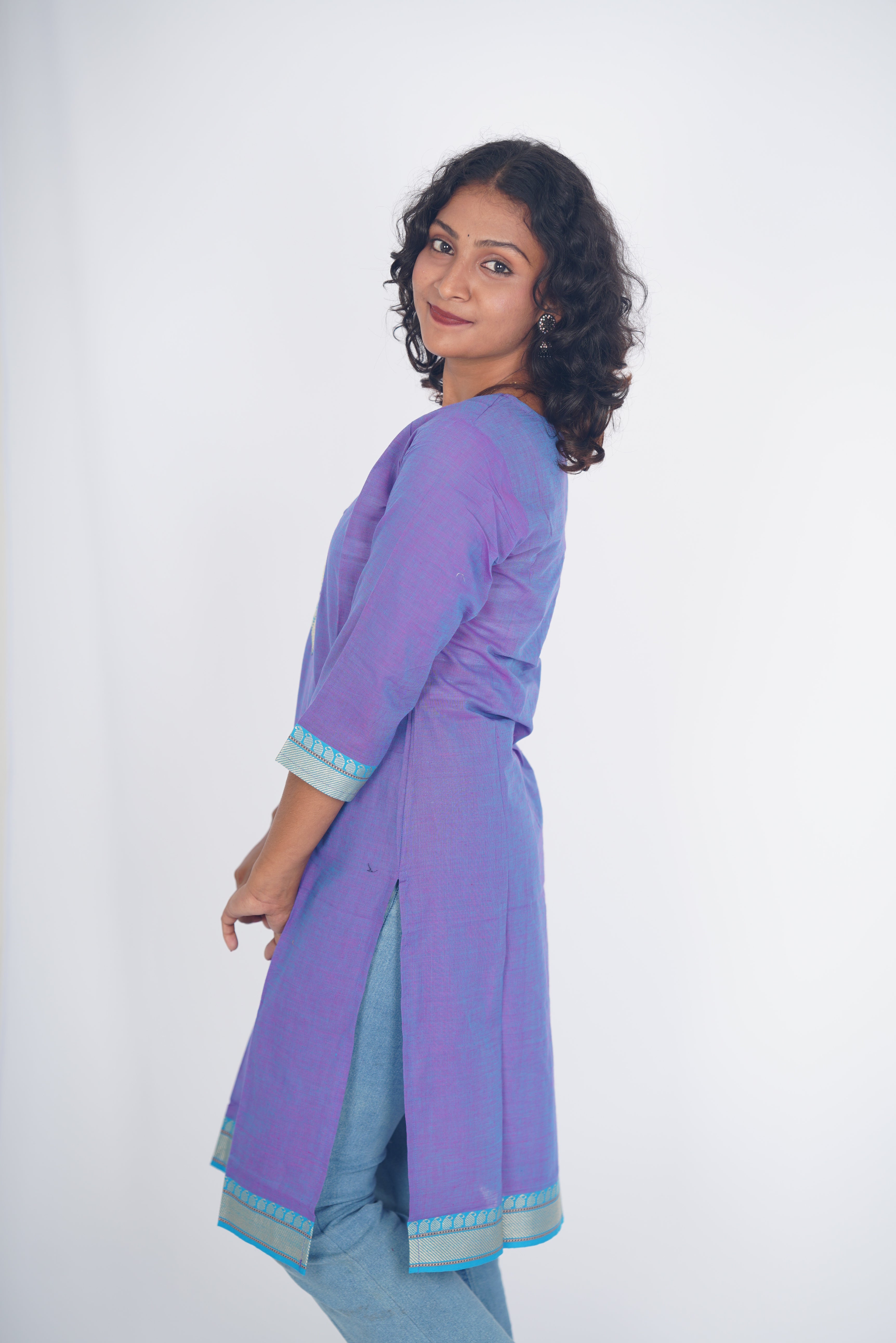 The Twilight Iris Chettinad Kurthi