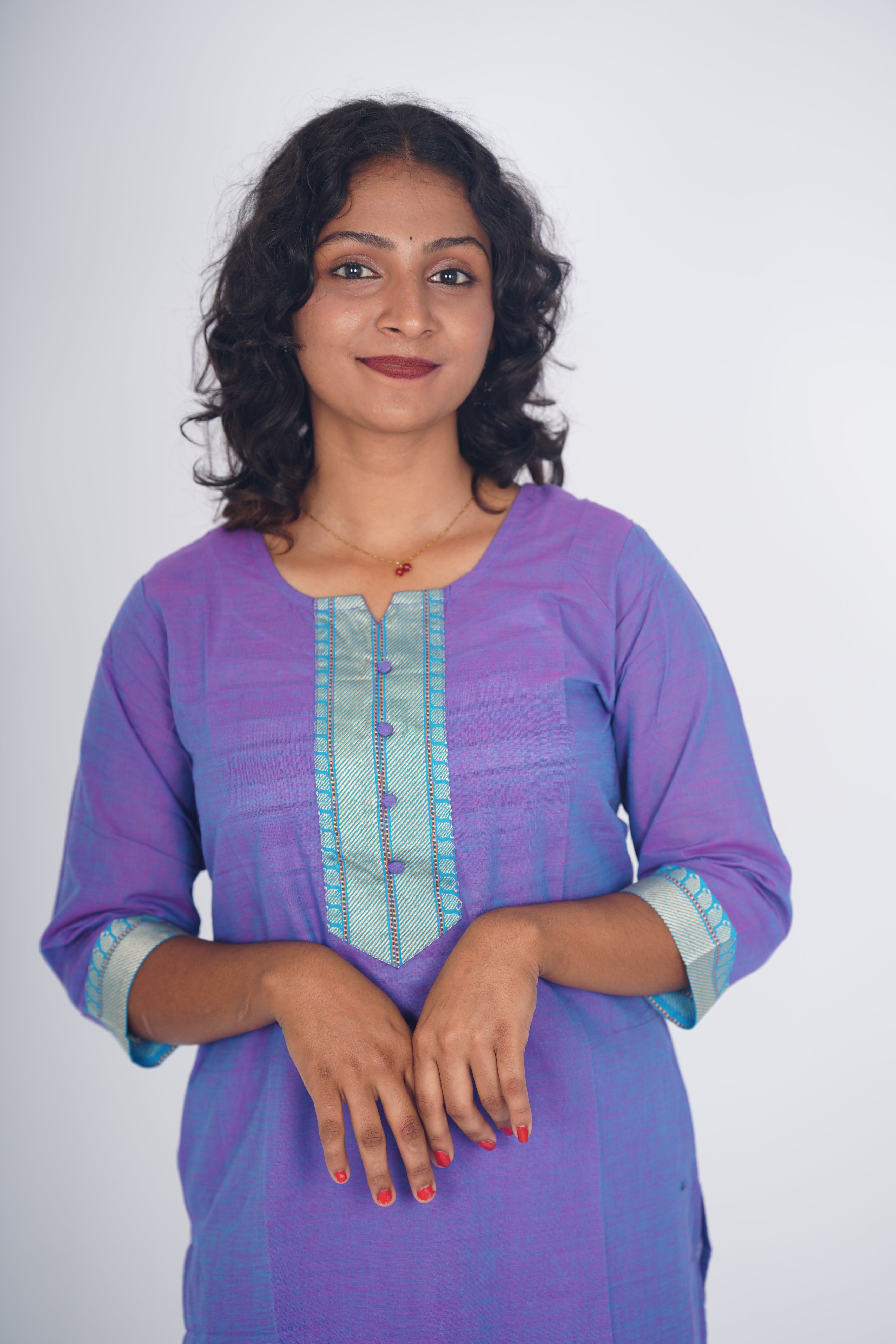 The Twilight Iris Chettinad Kurthi