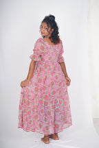 Blush Sun-Dazed Smocked Maxi