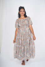 Vintage Mocha Bloom Maxi