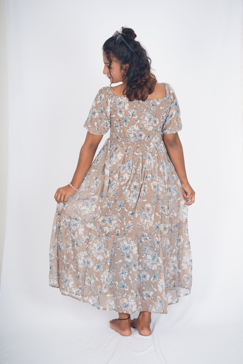 Vintage Mocha Bloom Maxi