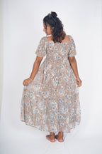 Vintage Mocha Bloom Maxi