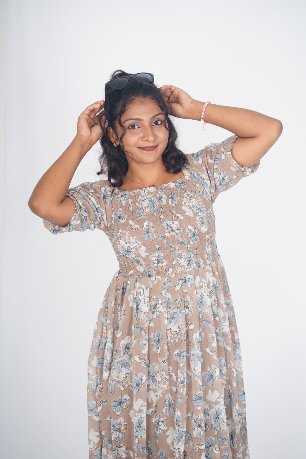 Vintage Mocha Bloom Maxi