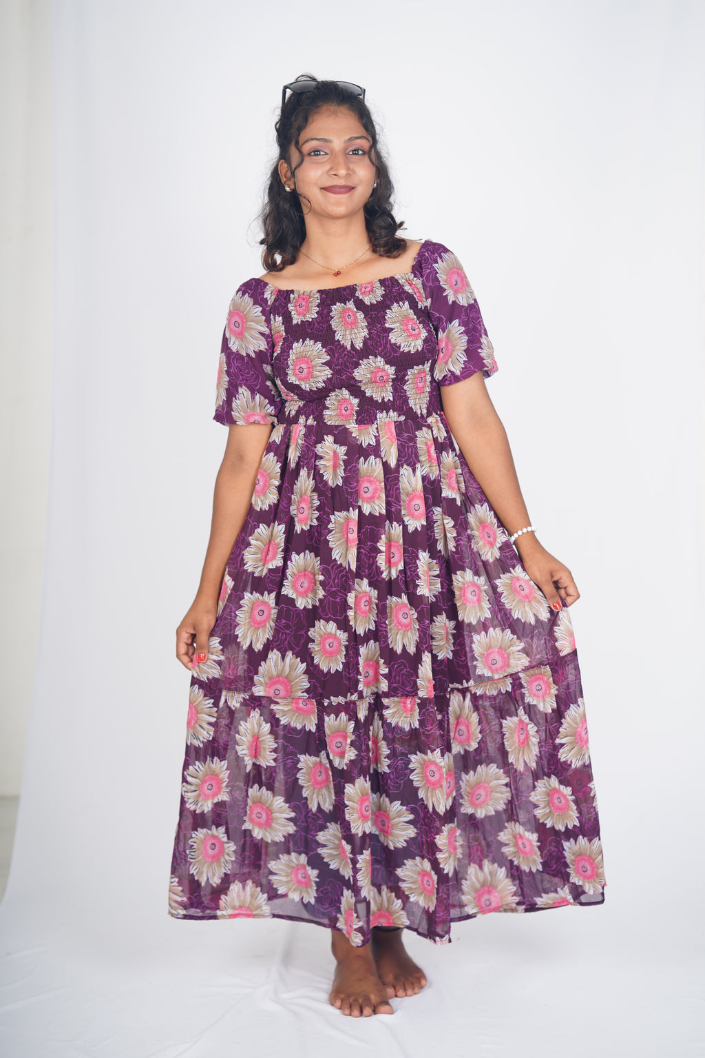 Deep Plum Sunburst Maxi
