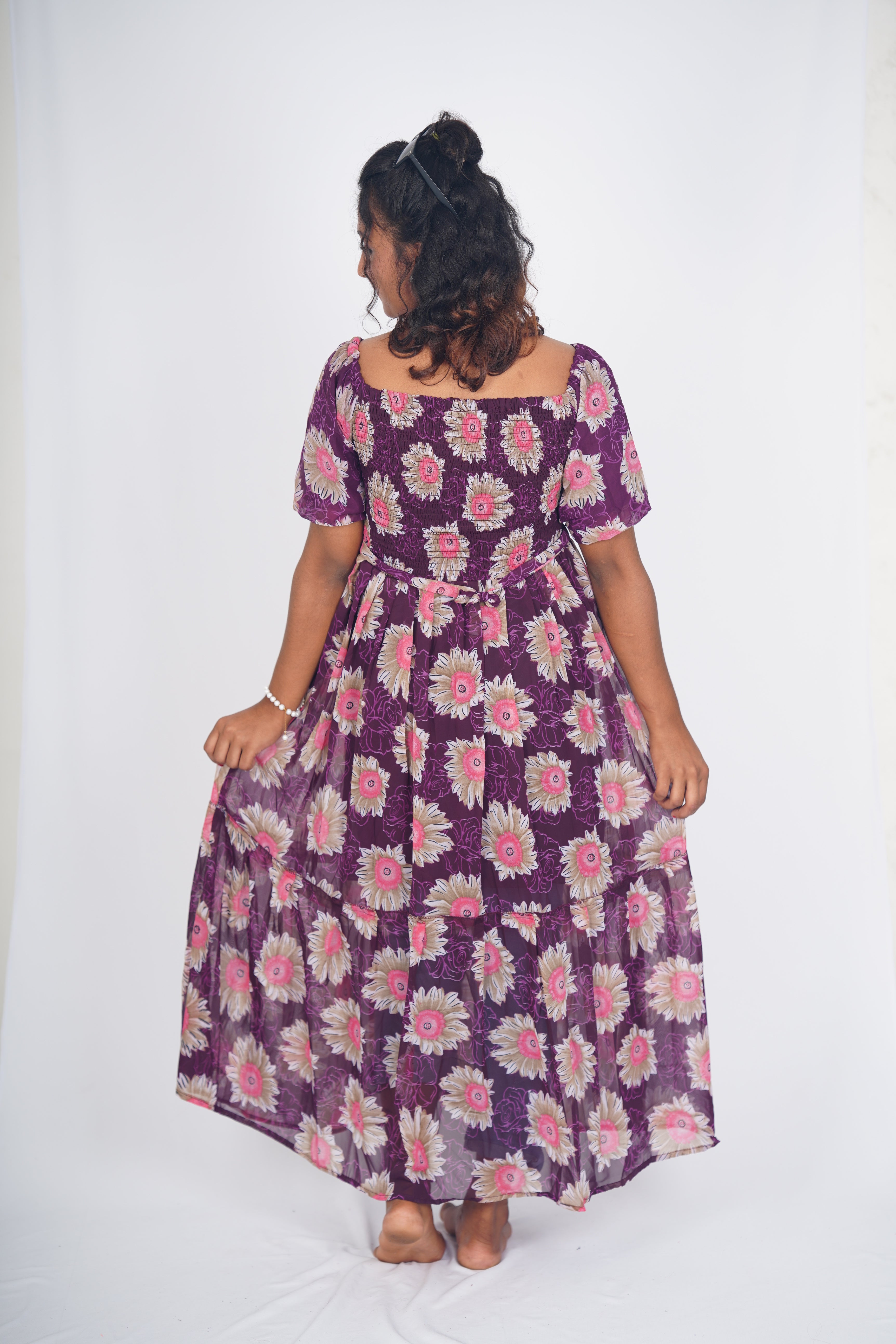Deep Plum Sunburst Maxi