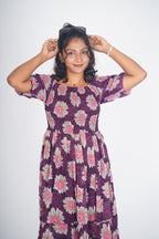 Deep Plum Sunburst Maxi