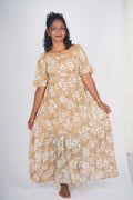 Toasted Honey Floral Maxi