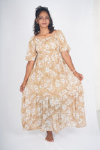Toasted Honey Floral Maxi