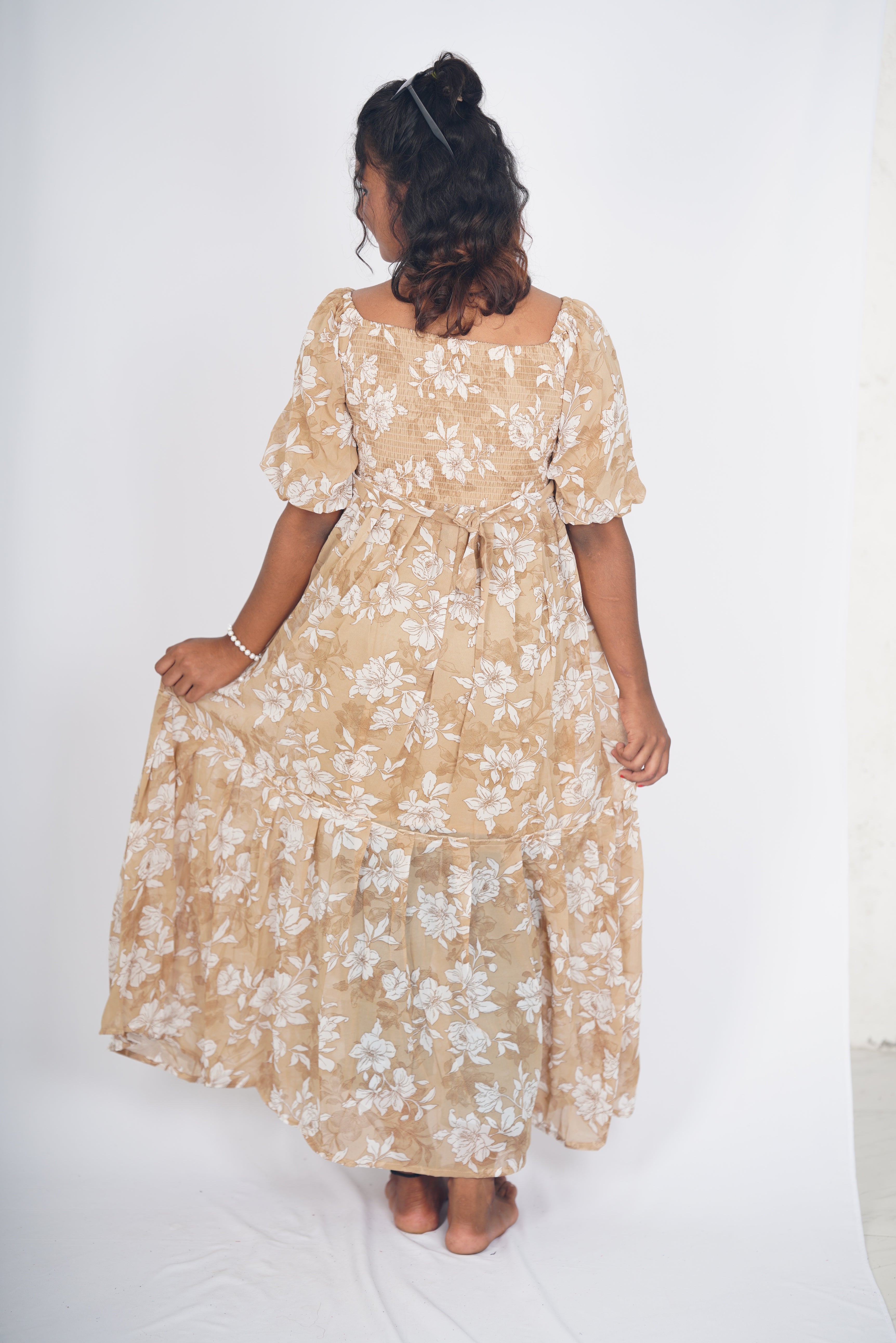 Toasted Honey Floral Maxi