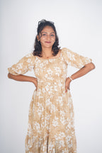 Toasted Honey Floral Maxi