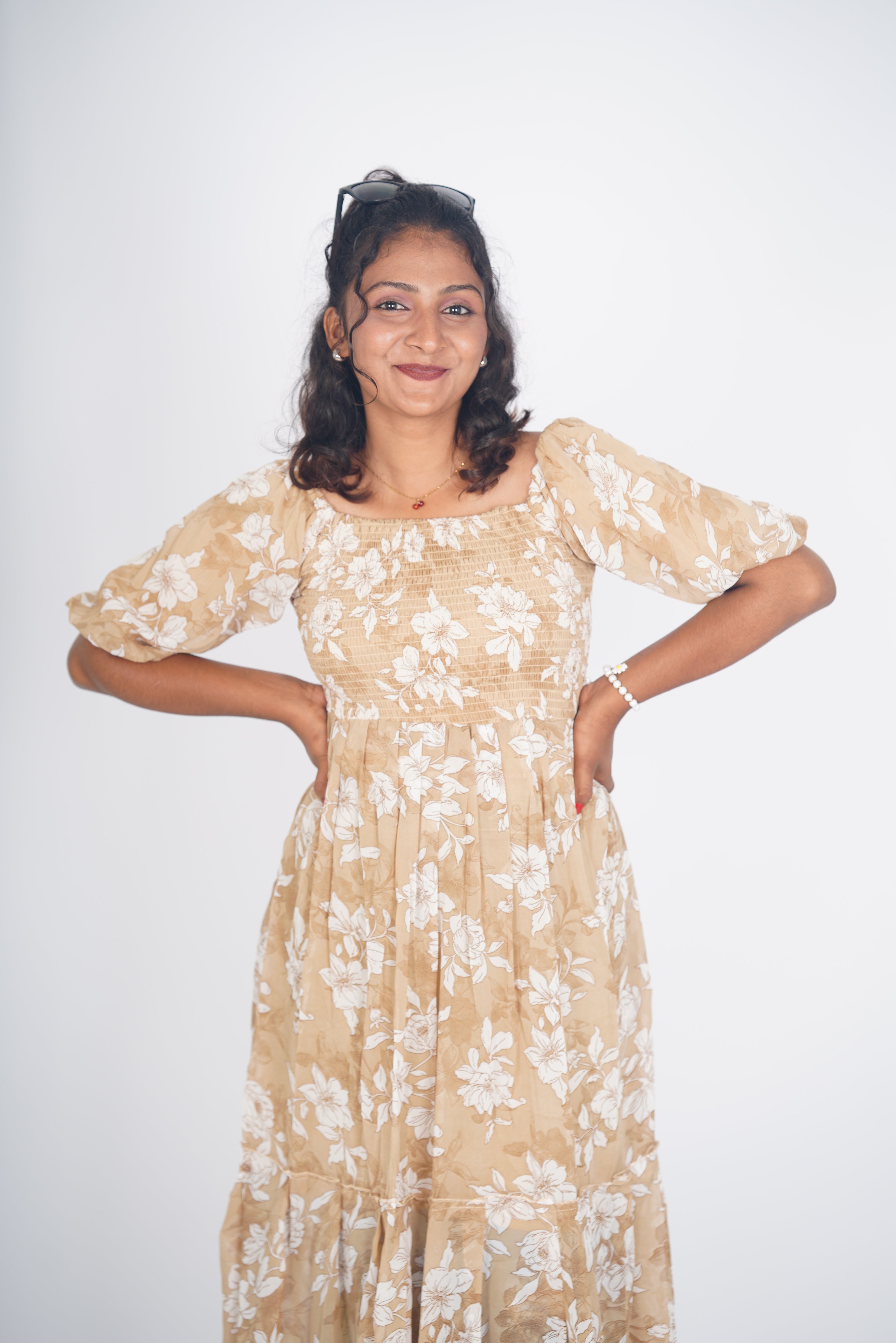 Toasted Honey Floral Maxi