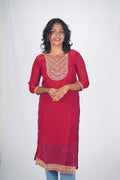 Royal Garnet Space Silk Kurthi