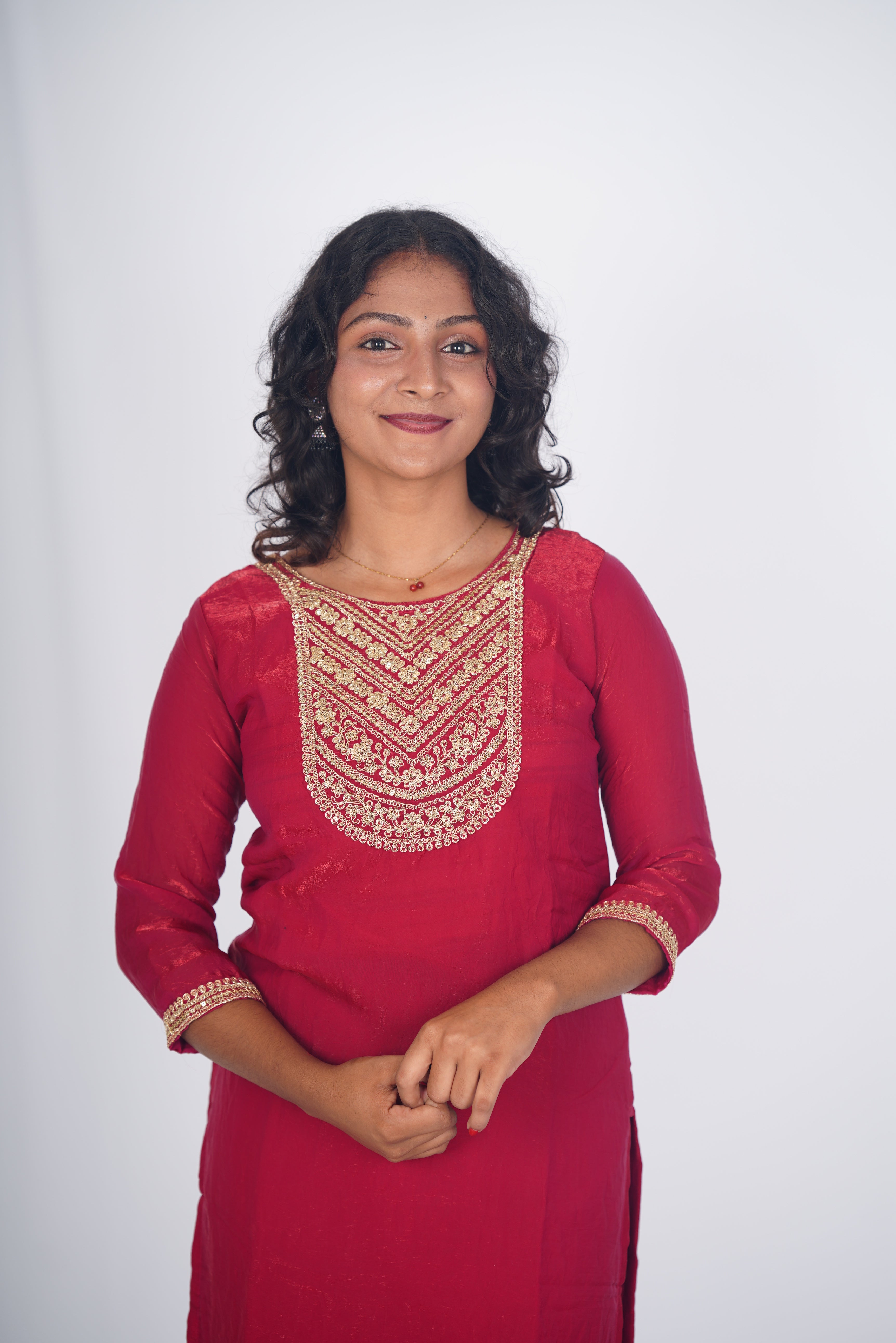 Royal Garnet Space Silk Kurthi